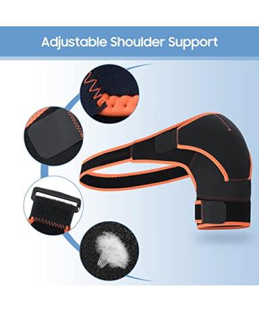 Adjustable Shoulder Brace Support for Rotator Cuff Compression - Ideal for Fitness & Training Exercises - Shoulder Brace 02 - Buy Online on GoSupps.com