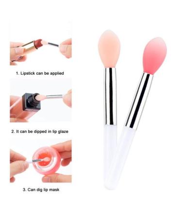 3Pcs Silicone Lip Brush Set - Lipstick Applicator with Caps for Makeup Lip Mask Tool Beauty Brushes for Lip Gloss & Oil Application - Buy Online on GoSupps.com