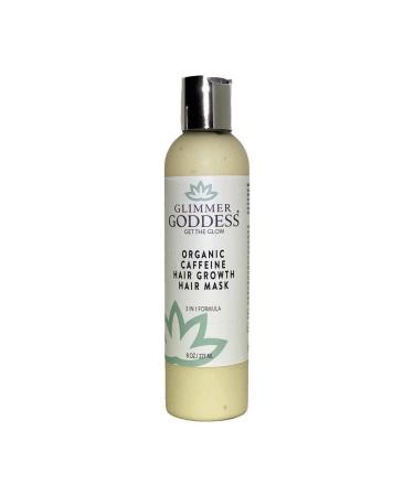 Glimmer Goddess Organic Caffeine Conditioner Hair Mask | Natural Hair Growth Formula for Longer Stronger Healthier Hair - 8 oz