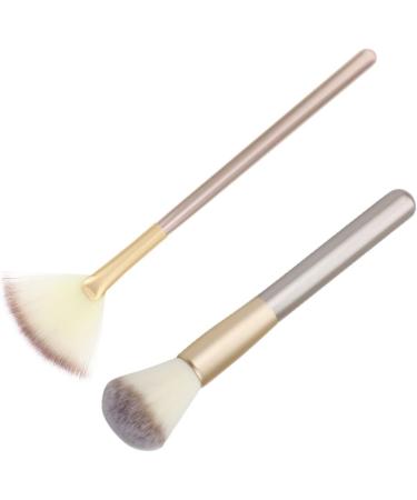 FRCOLOR 3 Sets Makeup Brush Facial Sponges Facial Fan Face Highlighter Makeup Highlighter Face Fan Facial Makeup Brush Cosmetic Woman Corrugated Silk Nylon Wool Multipurpose - Buy Online on GoSupps.com