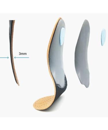Buy CSCDD Leather Orthotic Insoles for Flat Feet Support - Comfort for Men & Women (Size 45-46) - International Shipping Available - Buy Online on GoSupps.com