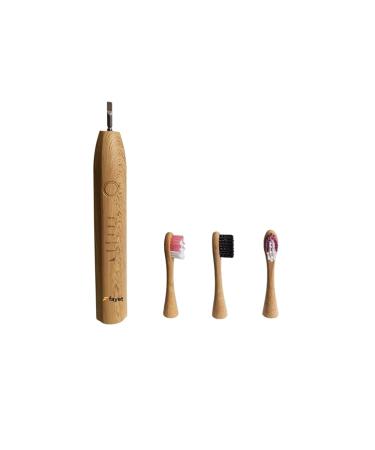 Fayet Bamboo Smart Sonic Electric Toothbrush  IPX8 Waterproof Lightweight Automatic Eco Friendly Electric Toothbrushes 5 Modes