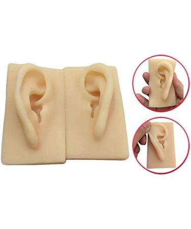Silicone Ear Model - 1 Pair Silicone Ear Acupuncture Practice Model - Flexible Earmold Artificial Simulation Human Ear for Acupuncture Studs Earring Earphone - Buy Online on GoSupps.com