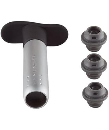 Le Creuset Metal Wine Pump with 3 Stoppers - WA 137, Satin Chrome - Buy Online on GoSupps.com