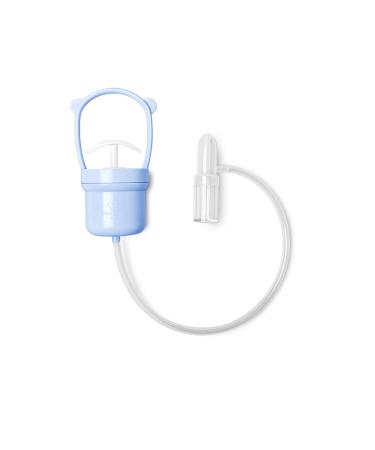 PLUSDEBEBE Manual Nasal Aspirator for Baby | Hand Pull Nose Sucker and Snot Cleaner | Sanitary and Noise-Free Nose Suction | Blue