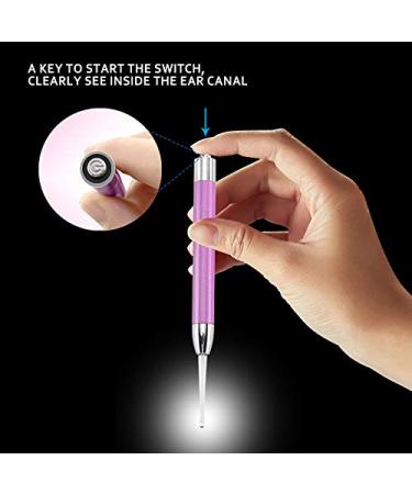 Buy Ear Wax Removal Tool with LED Light - Updated Safe Ear Cleaning Kit Non-Slip Design BPA Free - Two Pink - Buy Online on GoSupps.com