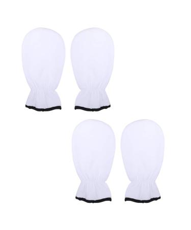 minkissy 2 Pairs Maintenance Care Gloves Spa Wax Hand Heated Manicure Hand Cover Moisturizing Mitts Paraffin Bath Supplies Paraffin Wax Hand Cover Keep Warm Women's Polyester White Boots