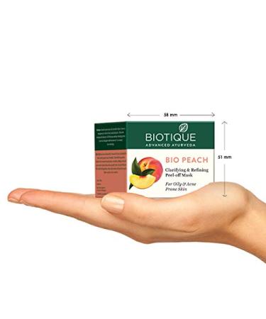 Biotique Bio Peach Peel-Off Mask for Oily & Acne Prone Skin | 50 gm - Clarifying & Refining Formula - Buy Online on GoSupps.com