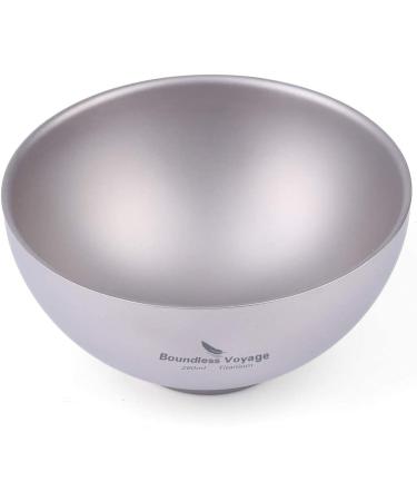 iBasingo 260ml Titanium Double Wall Bowl - Ultralight Portable Tableware for Outdoor Camping | A-Ti1081T - Buy Online on GoSupps.com