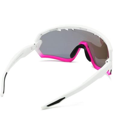 Buy Phieres Sharkbiteph Origin Sports Glasses - Unisex Eco-Friendly TPU Frame Polarized UV400 Protection - MTT WHT PINK / ICE Blue - Buy Online on GoSupps.com