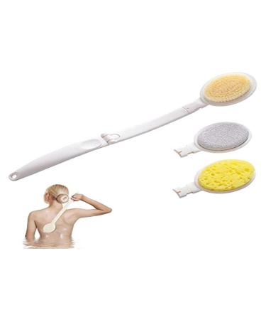 Jtkeji back brush with a long 3-in-1 bathroom brush creation aid for back back cream with a long body brush with a long handle for showering peeling or brushing dry skin.