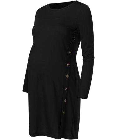 Maternity Dot Print Nursing Hoodie Sweater for Women | Plus Size Breastfeeding Clothes | Pregnant Maternity Top | Black | S-4XL - Buy Online on GoSupps.com