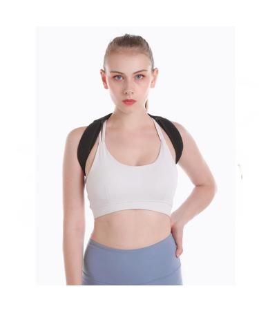 Posture Corrector for Men & Women Breathable Adjustable Black Shoulder Brace for Lumbar Neck Shoulder & Clavicle Pain Relief - Buy Online on GoSupps.com