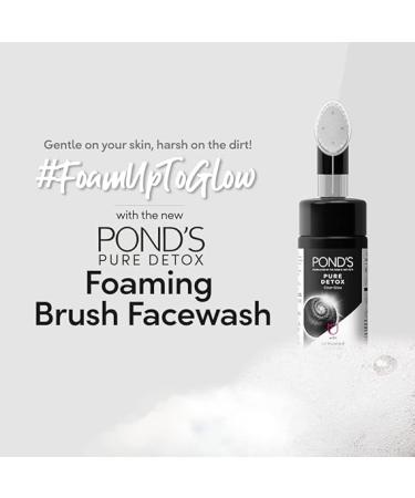 POND'S Pure Detox Foaming Brush Facewash | Clear Glow & Gentle Exfoliation | 150ml for All Skin Types - Buy Internationally - Buy Online on GoSupps.com