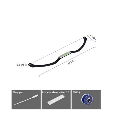 Microblading Bow and Arrow Line Ruler Black - Precise Brow Mapping Tool - Buy Online on GoSupps.com
