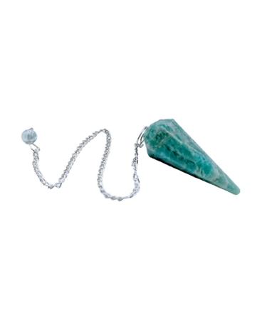 Dowsing Pendulum Healing Crystals Orgonite Crystal Point Scrying Dowser 100% Genuine Gemstone Crystal Pendulum Handcrafted Healing Crystal Gifts Witchcraft Supplies (Amazonite)