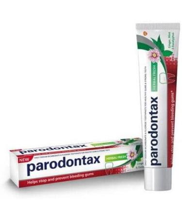 Parodontax Herbal Fresh Toothpaste for Bleeding Gums 75ml (Pack of 12) & Celexqua Toothbrush Cap - Best for Oral Care | International Shipping - Buy Online on GoSupps.com