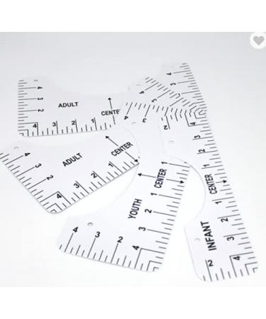 Tshirt Ruler Set for Vinyl Alignment & Heat Press - Guide for Perfect Design Centering on Infant to Adult Sizes - Buy Online on GoSupps.com