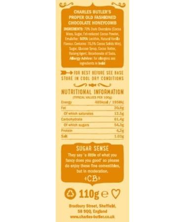 Charles Butler Chocolate Honeycomb 110g (Pack of 4) Chocolate Honeycomb 110 g (Pack of 4) - Buy Online on GoSupps.com