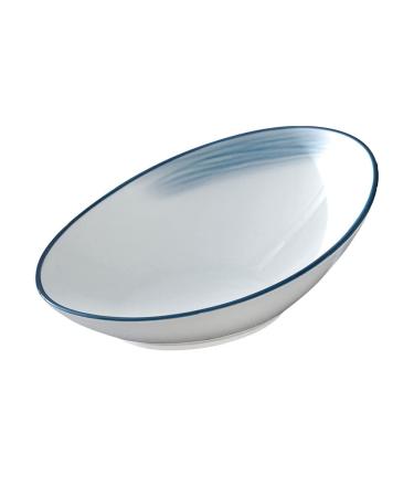 Salad Bowls Mixing Bowls Salad Bowl Ceramic Fruit Bowl Side Dish Plate Oblique Bowl Home Kitchen Restaurant Vegetable Salad Bowl Pasta Bowl Salad Bowl Pasta Bowls(A2pc Small) (A2pc Large)