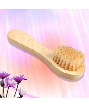 Healtheveryday 1PC Facial Cleaning Exfoliate Brush Facial Skin Care Tool Pore Cleaner Brush with High Grade wood Holder and Soft Bristle