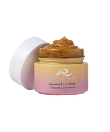 D'Arganette Sunshine Glow Face Mask with Grapeseed Oil & Niacinamide Facial Scrub & Gentle Face Exfoliator to Cleanse Pores Smooths Hydrates and Brightens Skin- - 3.4 oz- Made In USA