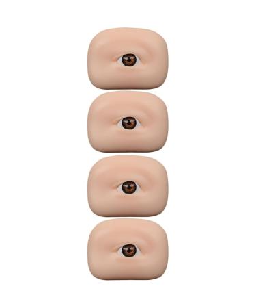 FOMIYES 4 pcs Training Silicone Practice Boards Eyeshadow Eyebrow Skin Makeup 1 count (Pack of 1) As Shown 1x2pcs