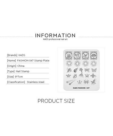 KADS Stamping Plate - Mermaid Nail Art Design Tool | Sparkling Betterfly Meteor Wing Stencil (FA047) - Buy Online on GoSupps.com