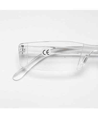 Vevesmundo Men's Frameless Reading Glasses - 5 Pieces of Plastic Visual Aid +1.5 +2.0 +2.5 +3.5 +4.0 - Lightweight Transparent Reading Aid - Buy Online on GoSupps.com