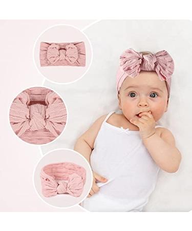Makone Baby Headbands 3pcs Turban Headbands with Bow Knot 02 White - Buy Online on GoSupps.com