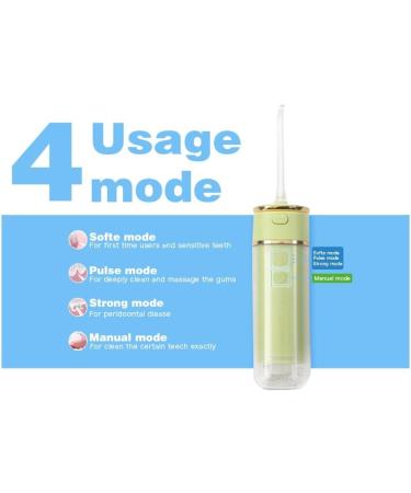 Portable Travel Water Flosser for Braces - Cordless Mini Oral Irrigator for Kids & Adults - Power Dental Care in Standard Green - Buy Online on GoSupps.com