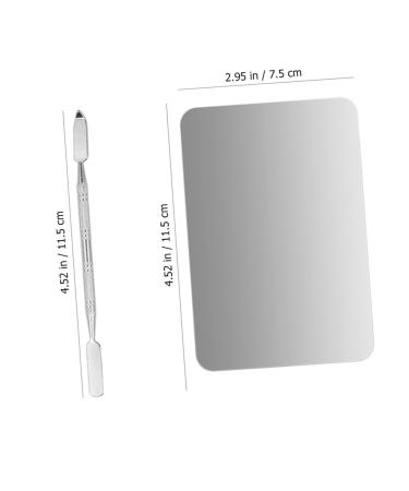 2pcs Stainless Steel Makeup Mixing Palette Kit | Pigments & Nail Polish Palette for Nail Art | Cosmetic Equipment with Scrub Bag - Buy Online on GoSupps.com