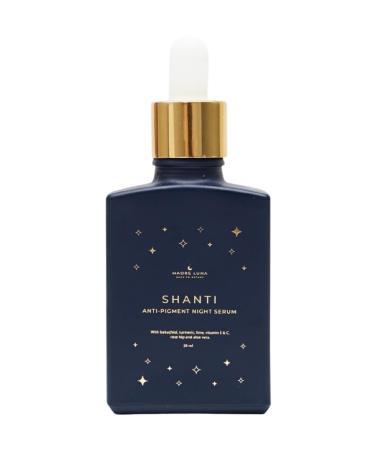 MADRE LUNA AYURVEDIC SKIN CARE SHANTI Night Facial Serum Deep Hydration Anti-Pigmentation Contains Bakuchiol (Natures Retinol) Anti-Aging Ideal for All Skin Types Vata Pitta Kapha.