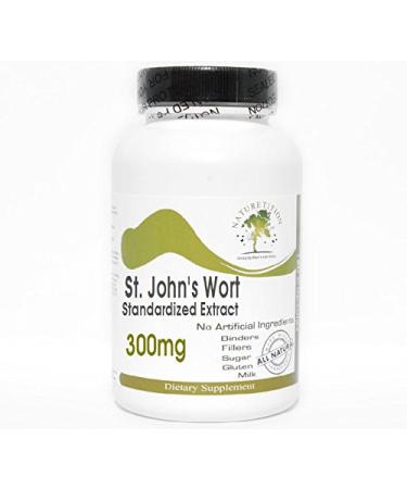 St. John's Wort Standardized Extract 300mg 200 Capsules - No Additives Naturetition Supplements