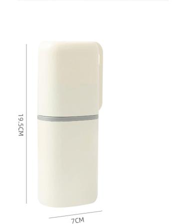 Buy Digjobk Portable Travel Toothbrush Mug & Toiletries Set - Beige | Multifunction Bathroom Organizer & Travel Cup - Buy Online on GoSupps.com