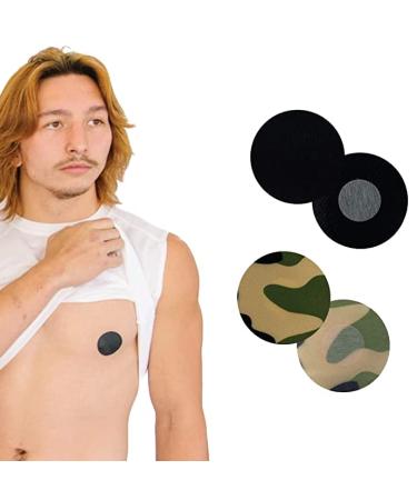 NippyTips - Anti-Chafing Nipple Covers. Great for Runners, Cyclists, or Anyone That Suffers from Nipple Chafe - 1.75 inches in Diameter - 10 Pairs per Pack - 2 Colors: Black + Camo