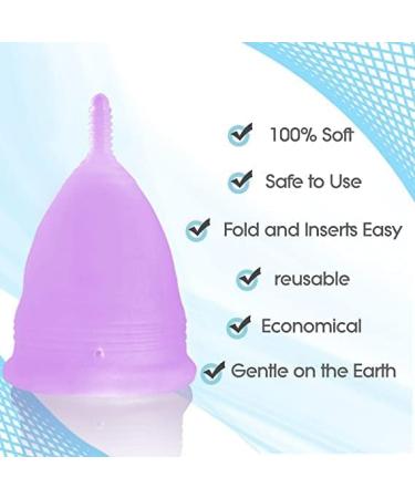 Blossom Menstrual Cup - Eco-Friendly Reusable Silicone Period Cup (Small Purple) | Say Goodbye to Tampons - Buy Online on GoSupps.com
