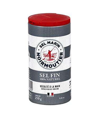 Noirmoutier 100% Natural Hand Harvested Fine Salt 250g (Pack of 3)