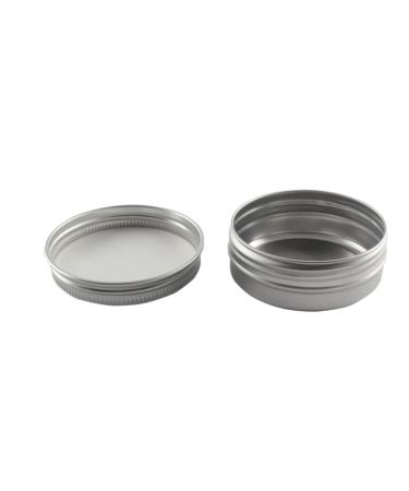 VINTORKY Box Tea Containers Candy Containers for Kitchen Tea Canister Containers with Lids Balm Cosmetic Jars Trip Lotion Aluminium Jar Purses Cream Jars with Lids Travel Metal Candle Size 2 Silver