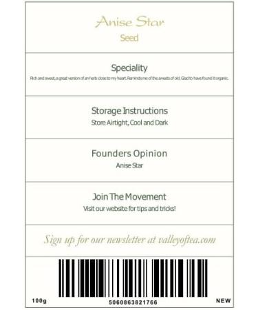 Organic Anise Star Seed Tea - 100g Pack of Star Anise or Illicium Verum - Buy Online on GoSupps.com