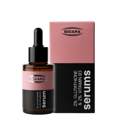 Iguana Glutathione & Vitamin B3 Skin Brightening Face Serum | Dark Spot Corrector Radiance & Glow Booster for All Skin Types 30 ml