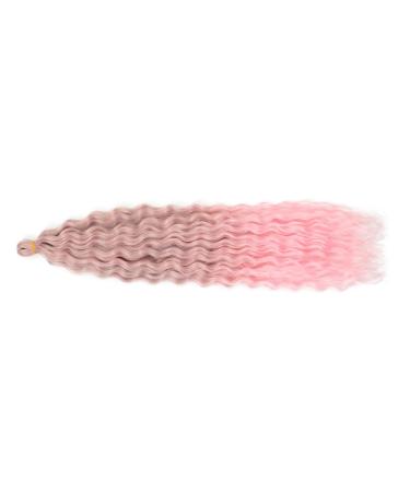 22 Inch Deep Twist Crochet Hair Ocean Wave Curly Bohemian Braids | Synthetic Hair Extensions in Gray/Pink 3 Pack Bundle for Women & Girls - Buy Online on GoSupps.com