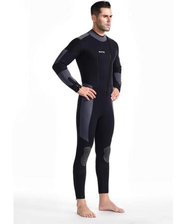 ZCCO Men's 5mm Neoprene Wetsuit - Front Zip Full Body Diving Suit for Snorkeling, Scuba Diving, Swimming, Surfing - Black, Large - Buy Online on GoSupps.com