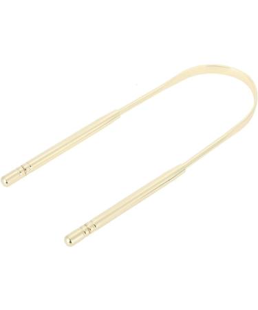 Dykaae Tongue Scraper - Stainless Steel Fresh Breath Cleaner for Adults & Children | Gold Metal Tongue Brush - Buy Online on GoSupps.com