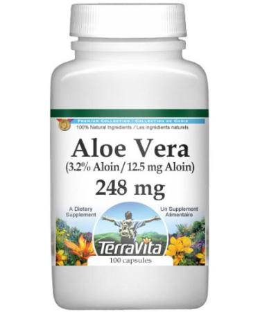 Aloe Vera - (3.2% Aloin (12.5 mg Aloin)) - 248 mg (100 Capsules ZIN: 407335)