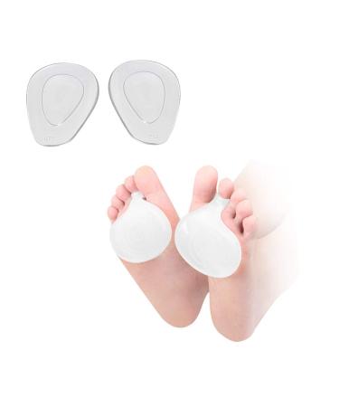 Metatarsal Pads Ball of Foot Cushions-2 Pairs of Gel Silicon Forefoot Pads for Instant Pain Relief High Heels Blisters and Metatarsal Pain Men Women