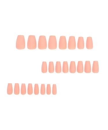 Mouyouglow Press on Nails - Ballerina Nude Rosa Monochrome Fake Nails with Glue | Natural Pink Solid Artificial Fingernails W4 - International Shipping Available - Buy Online on GoSupps.com