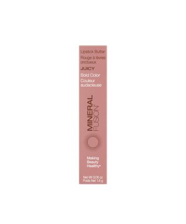 Mineral Fusion Lipstick Butter - Juicy 0.06 oz | Natural, Moisturizing & Vegan Lip Color - Buy Online on GoSupps.com