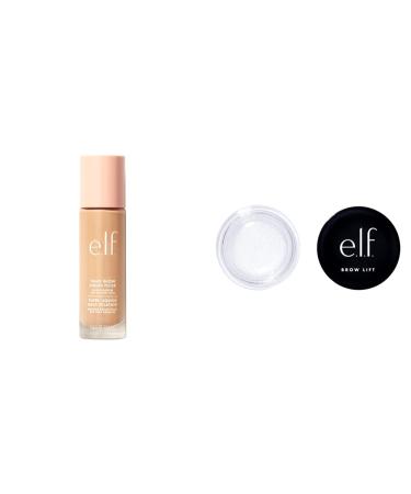 e.l.f. Halo Glow Liquid Filter Complexion Booster Fair/Light & Brow Lift Clear Eyebrow Shaping Wax For Holding Brows In Place Clear