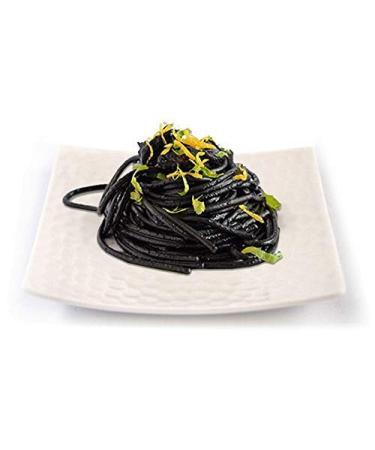 Premium Black Squid Ink Spaghetti Pasta - 500g | Durum Semolina Wheat, Squid Ink, Water | Imported From Italy by Le Bonta' Del Casale - Buy Online on GoSupps.com